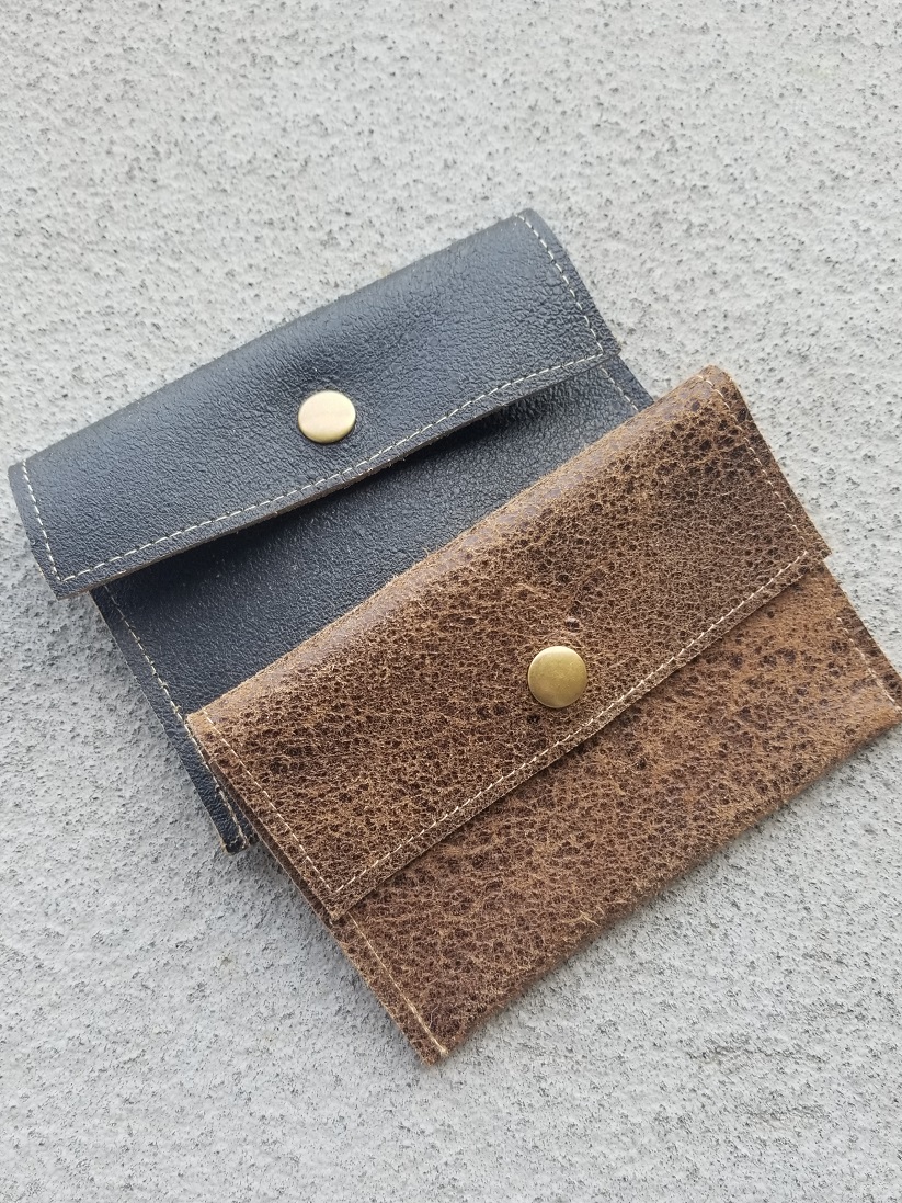 Leather Mini Card Wallet  Handmade Leather Business Card Wallet
